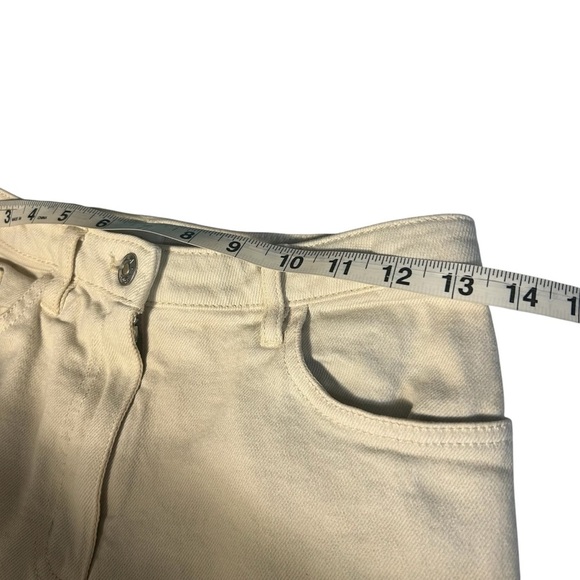 Aritzia Wilfred Free Ecru Color High Rise Straight Leg Jeans Sz 2 - Picture 11 of 13